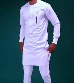 White African Clothing/ Sleek Men's Kaftan/ African Wedding Outfit/ African Groom Suit/ Senator Wear/ Dashiki/ Wholesale/ Blackstarshandmade