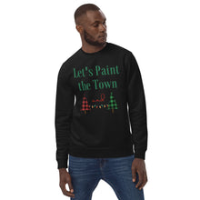 Load image into Gallery viewer, Let&#39;s Paint The Town Red and Green Christmas Unisex eco sweatshirt