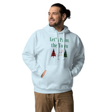 Load image into Gallery viewer, Let&#39;s paint the town red and green Christmas Unisex Hoodie