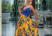 Load image into Gallery viewer, African Dashiki Maxi Gown for Women | Ankara Long Dresses