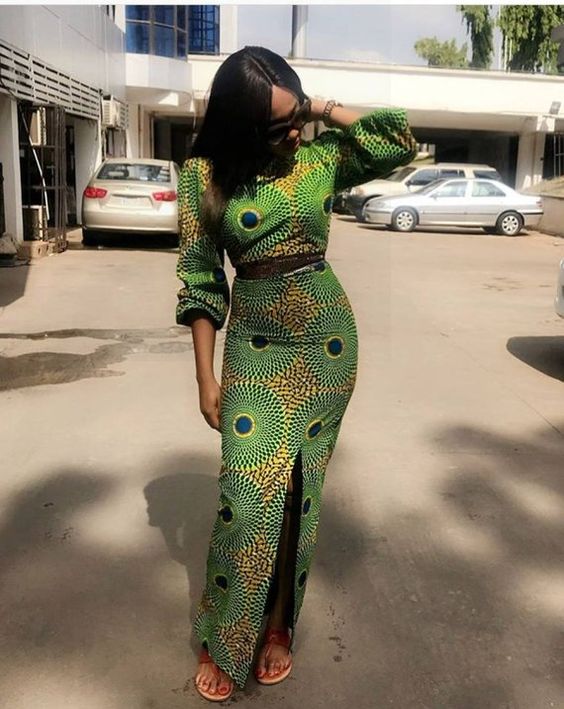 Ankara Long Pencil Dress