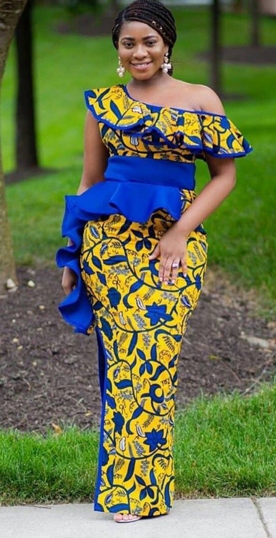 African Fabric Long Dress