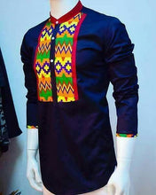 Load image into Gallery viewer, Kente Shirt for Men | Kente Print Wear | African Wedding Guest Suit