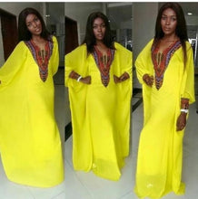 Load image into Gallery viewer, African Dashiki Kaftan Gown for Women | Ankara Long Dresses