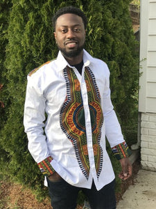 Dashiki Caftan for Men | Ankara Print Wear | African Wedding Guest Suit