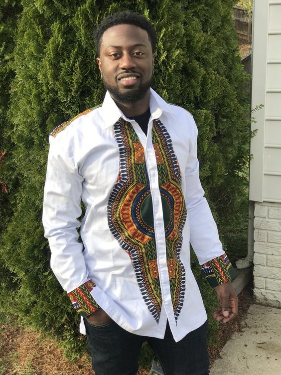 Dashiki Caftan for Men Ankara Print Wear African Wedding Guest Suit