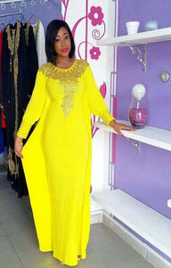 African Dashiki Kaftan Gown for Women | Ankara Long Dresses