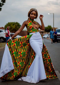 Kente African Clothing for Women. African Mermaid Gown. Prom Gown. Dashiki. Ankara.