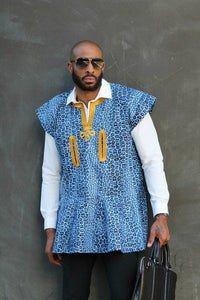 Dashiki Fugu for Men | Ankara Print Wear | African Wedding Guest Suit
