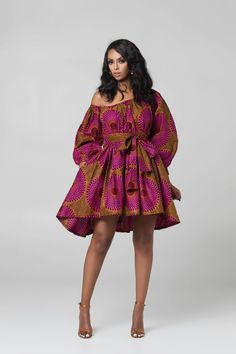 Elegant African Short Dress – Splendor Of Africa