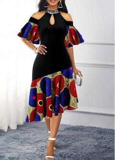 Elegant Womens Asymmetrical Dress – Splendor Of Africa