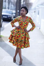 Load image into Gallery viewer, Kente Womens Short Dress