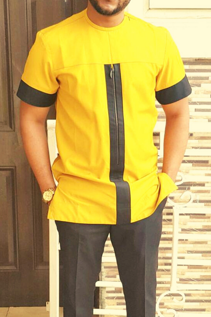Yellow and Black African Dashiki Clothing for Men | African Wear