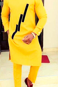 Yellow African Kaftan Clothing for Men | African Wear