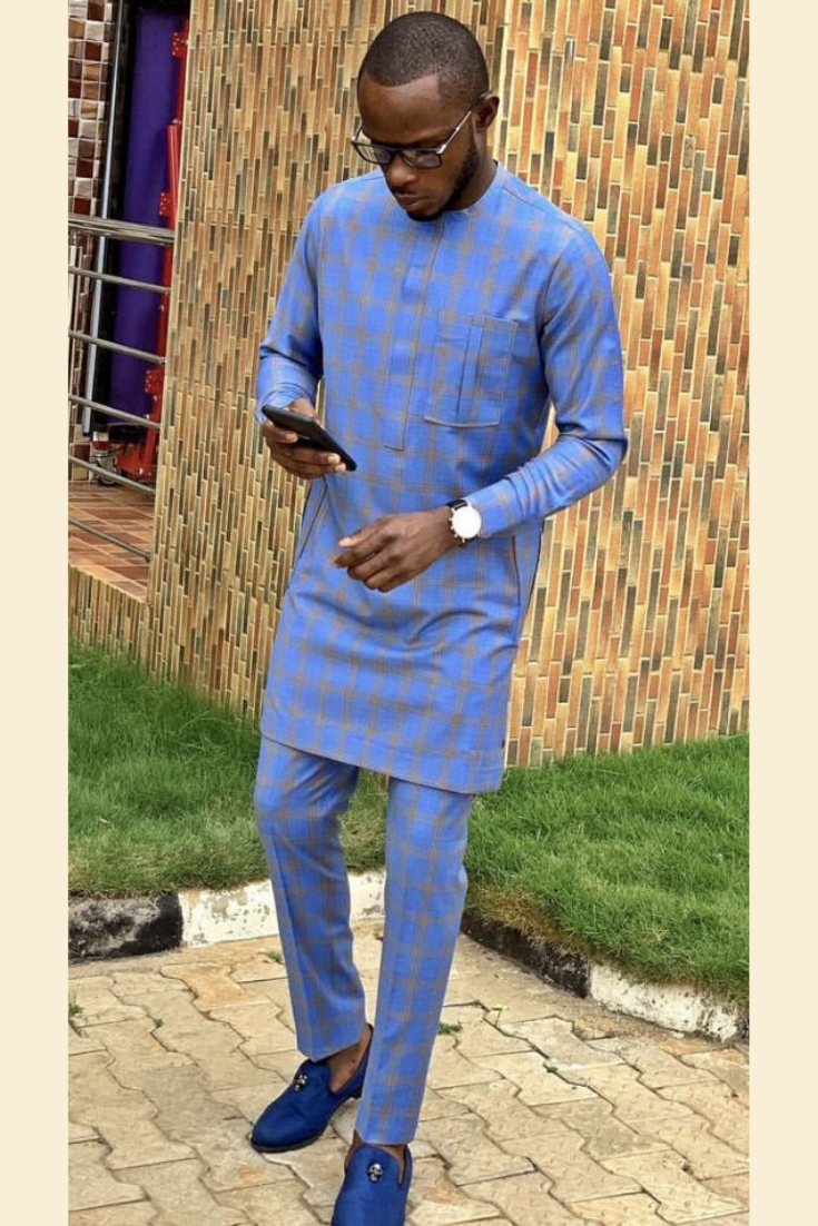 african dress design for men Blue Dashiki Clothing Navy Blue Dress - ensuring both comfort and color:AMETHYST new-260708