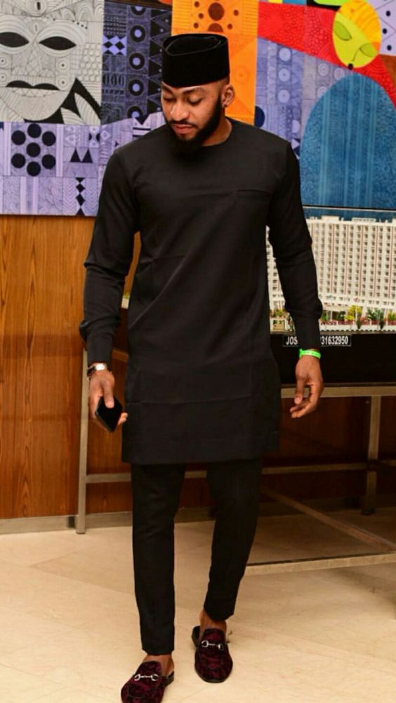 african fashion dresses nigeria mens African Suit for Men 2 Piece Set Shirt Pants Dashiki Outfits Nigerian Wedding Attire TR6 Black Small at Amazon Men's Clothing store