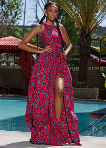 Dashiki Africa Clothing for Women. Dashiki Long Dress. Women's Clothing. Maxi Dress. Ankara. Kitenge