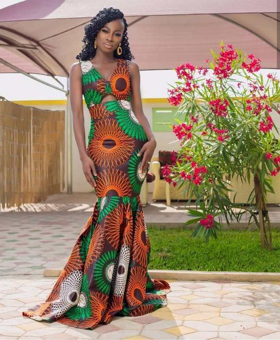 Kente Fishtail African Skirt African Print Fishtail Dresses Thaso African  Print Mermaid Dress