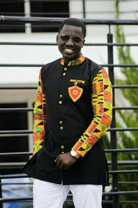 Kente Shirt for Men | Kente Print Wear | African Wedding Guest Suit