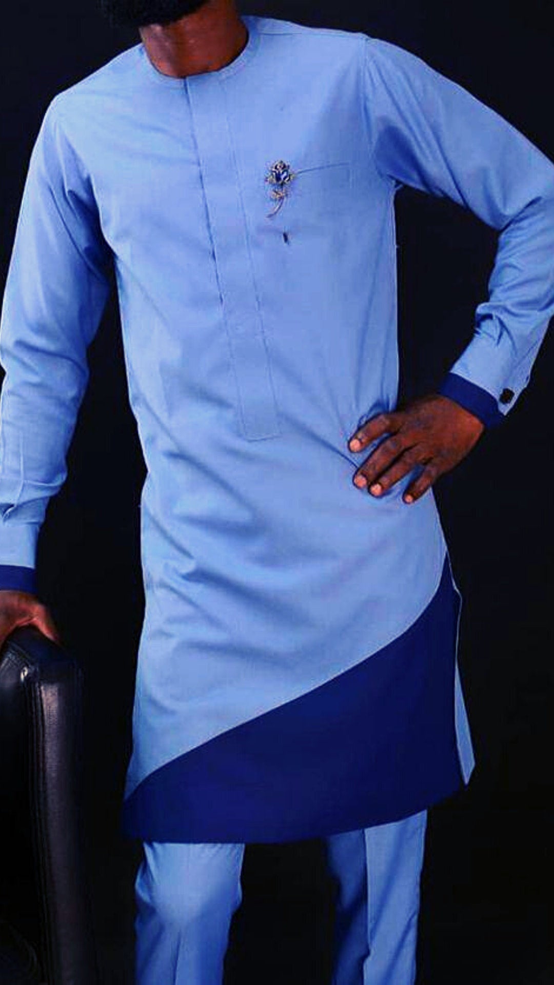 blue color dress for man Royal Blue Dress Shirt Mens | Tie Hanky Set