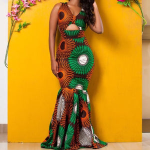 Wedding Africa Print Mermaid Gown