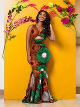 Load image into Gallery viewer, Wedding Africa Print Mermaid Gown
