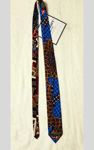 Mixed African Print Mens Neck Tie