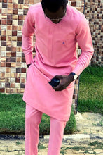 Load image into Gallery viewer, Dashiki Clothing for Men| Baby Pink Men&#39;s African Caftan| Wedding Guest Suit| Prom African Wear| African Groom| Ankara Attire| Gift For Him