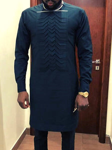 Blue Black African Suit for Men| Dashiki Clothing for Men| Wedding Guest Suit| Prom African Wear| African Groom| Ankara Attire| Gift For Him