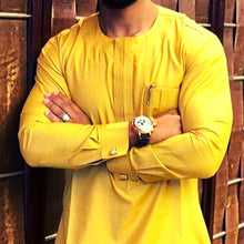 Load image into Gallery viewer, Yellow African Suit for Men| Dashiki Clothing for Men| Wedding Guest Suit| Prom African Wear| African Groom| Ankara Attire| Gift For Him