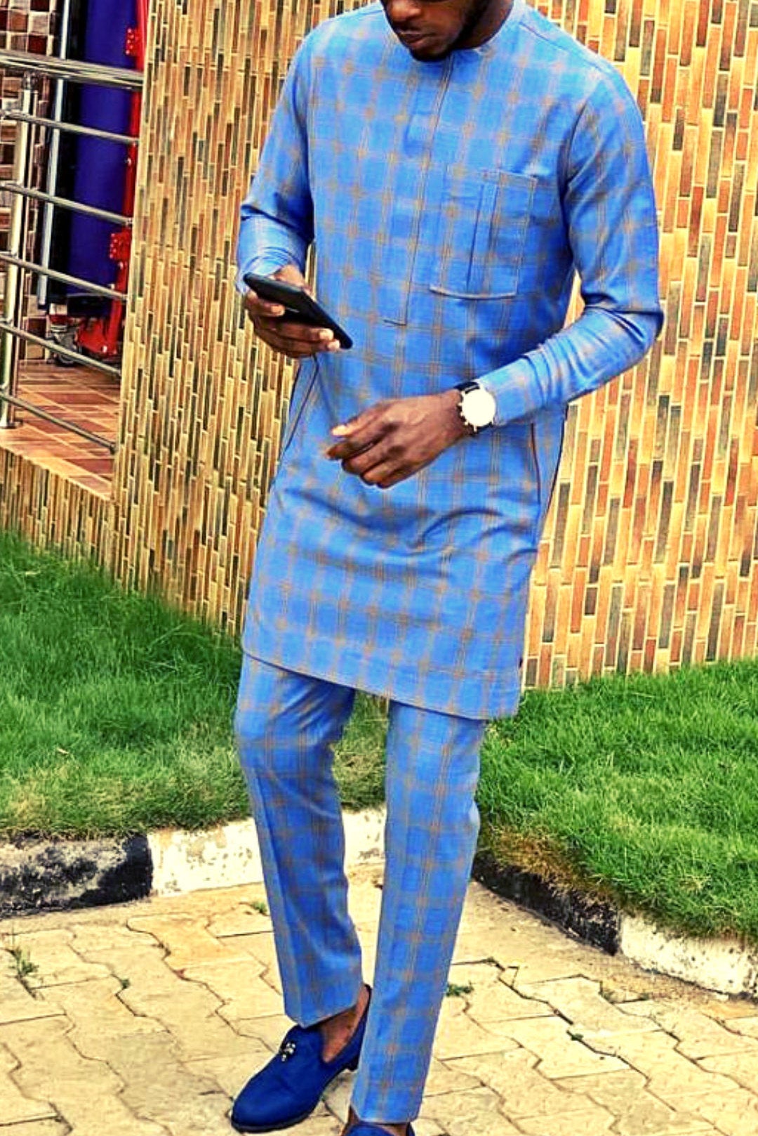 African Men's Clothing| Dashiki Clothing For Men| Wedding Guest Suit| Prom African Wear| African Groom| Ankara Attire| Gift For Him 3X / Blue / Adults African Men's Clothing| Dashiki Clothing For Men| Wedding Guest Suit| Prom African Wear| African Groom| Ankara Attire| Gift For Him 3X / Blue / Adults