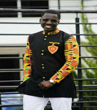 Load image into Gallery viewer, African Kente Long Sleeved Shirt