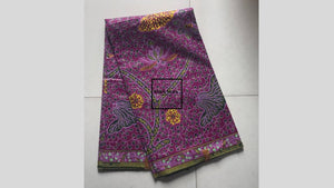Fabric By 6 Yards| Ankara Fabric| African Print Fabric| Dashiki Fabric| Kitenge| Purple Floral Fabric| Wholesale| Clothing & Craft Supplies