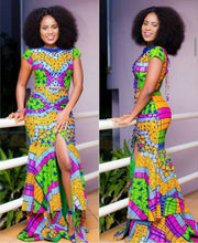 Load image into Gallery viewer, African Women&#39;s Clothing| Ankara Women Clothing| Prom Gown| Wedding Guest Clothing| African Party Dress| Dashiki Wear| Black Stars Handmade