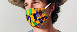 African Kente Fabric Nose Mask 1