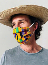 Load image into Gallery viewer, African Kente Fabric Nose Mask 1