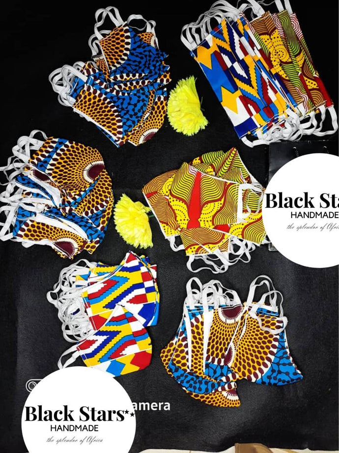 Ankara Nose Mask | Face Mask For Sale | Fabric Mask | 100% Cotton Face Mask | African Print Face Mask | Pack of 10pcs, 30pcs, 50pcs, 100pcs