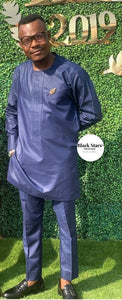 Blue African Mens Clothing for Events