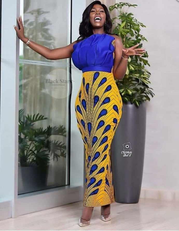 black and gold african wedding dress Black and Gold Wedding Dress