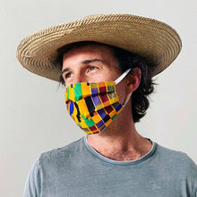 Load image into Gallery viewer, African Kente Fabric Nose Mask 1