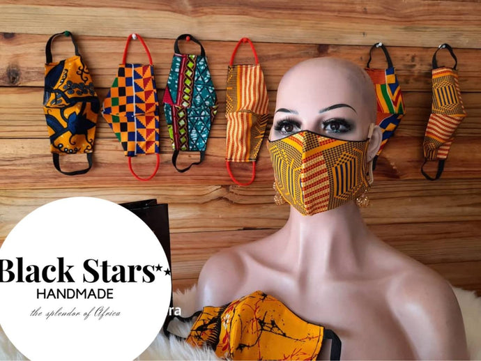 Ankara Nose Mask | Face Mask For Sale | Fabric Mask | 100% Cotton Nose Mask | African Print Face Mask | Pack of 10 Mask| 30, 50, 100 Masks