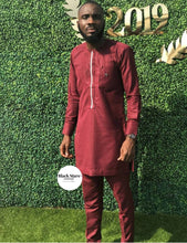 Load image into Gallery viewer, African Clothing| Men&#39;s African Clothing| Prom African Wear | African Groom Suit| Wedding Guest Attire| Dashiki| Ankara| Senator&#39;s Clothing