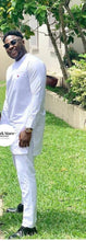 Load image into Gallery viewer, African Clothing| Men&#39;s African Clothing| Prom African Wear | African Groom Suit| Wedding Guest Attire| Dashiki| Ankara| White Dashiki Wear