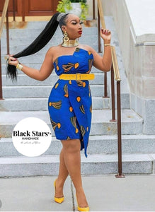 Short African Clothing|Women's Mini African Gown|Ankara Short Gown|Prom Mini Gown|African Wedding Dress|Wedding Guest Outfit|Dashiki Wear