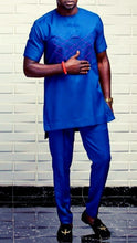 Load image into Gallery viewer, Royal Blue African Suit for Men| Dashiki Clothing for Men| Wedding Guest Suit| Prom African Wear| African Groom| Ankara Attire| Gift For Him
