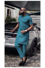 Load image into Gallery viewer, Teal Green African Dashiki Clothing for Men | Senators Clothing
